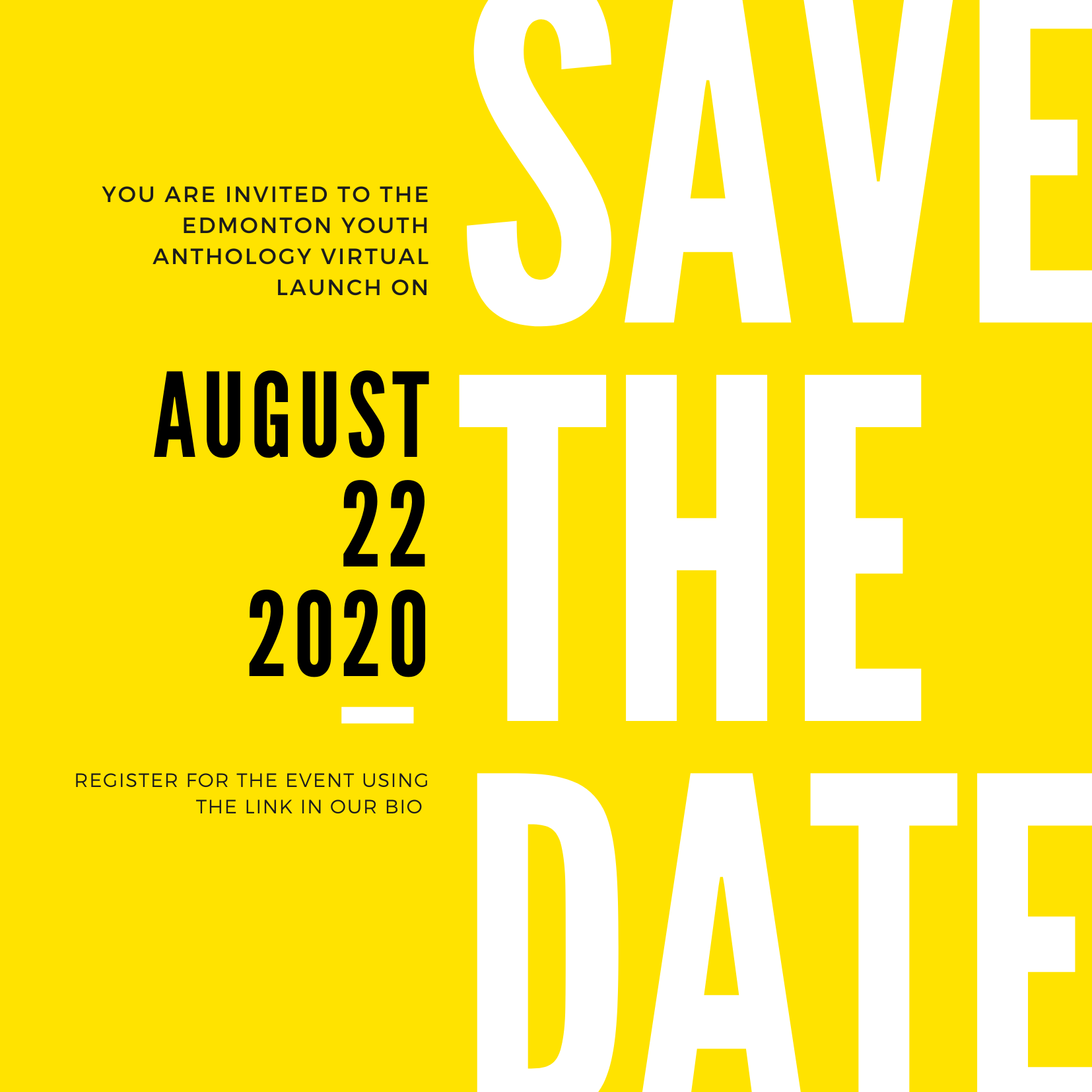 Yellow Black Modern Bold Bachelor Save the Date Invitation.png