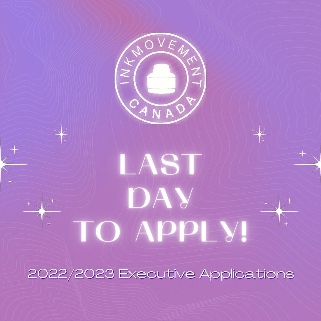 ⚠️ ONLY A FEW HOURS LEFT TO APPLY! ⚠️
 
Ink Movement exec applications are due TODAY at 11:59 PM. Join our team using the link in our bio!