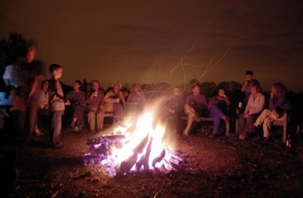 By the bonfire