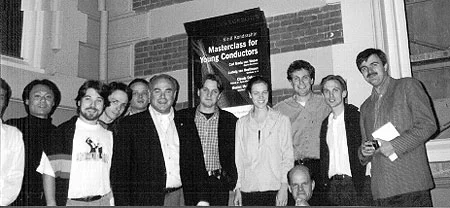 With Maestro Eri Klas and my other conducting fellows during the Kondrashin Mastercourses. Amsterdam, Netherlands.