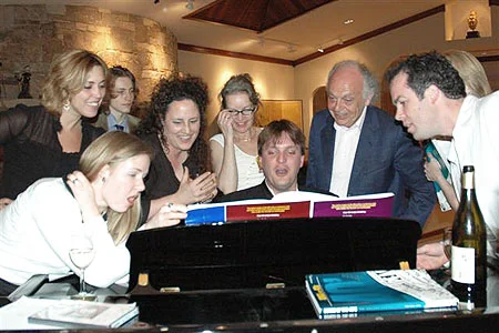 One of my favorite photos with my mentor Maestro Lorin Maazel, singing Sondheim at the first Castleton Festival with Gabriela Montero, Vale Rideout, Dietlinde Maazel. Virginia, USA.