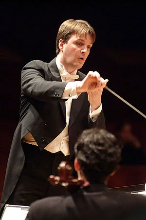 Conducting the Rutgers Symphony Orchestra.