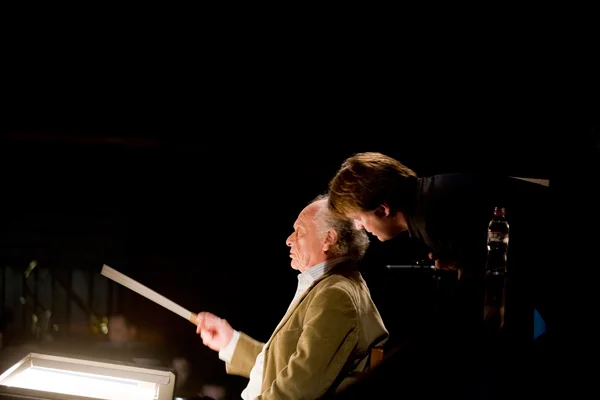 Lorin Maazel and I in rehearsals for Verdi's Don Carlos. Valencia, Spain.