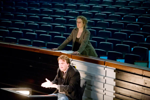 During rehearsals for Verdi's Don Carlos. Valencia, Spain.