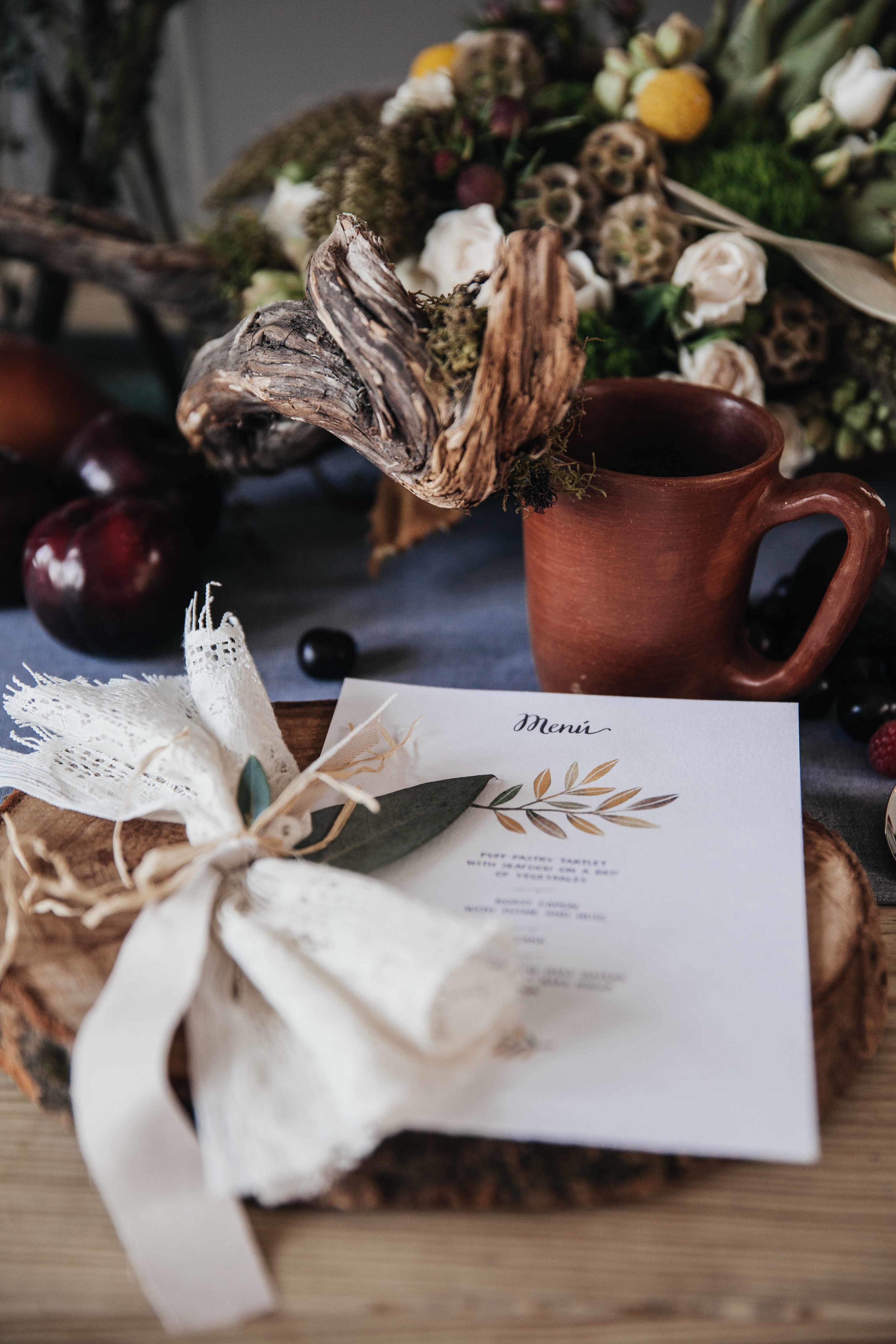 Menu design, info at events@anavictoriacalderon.com