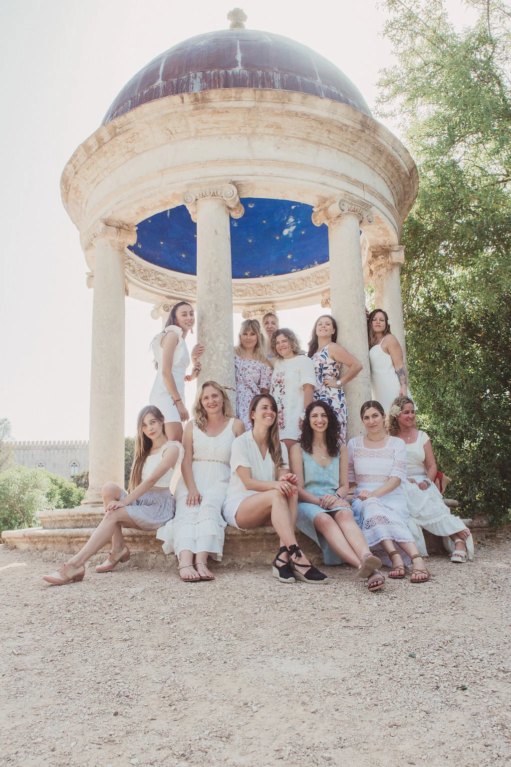 Group shot at Castello di Donnafugata garden maze
