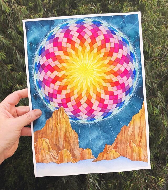Transformation is in the air 🌬 #torus #vortex #sacredgeometry #anavictoriasacredgeometry #watercolor #creation