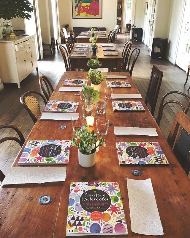 Started reminiscing about in-person watercolor workshops on stories today and now I&rsquo;m sitting here crying over DMs with students because we miss this so much! 😭❤️ I&rsquo;m so grateful I get to teach so many in you through a screen, especially