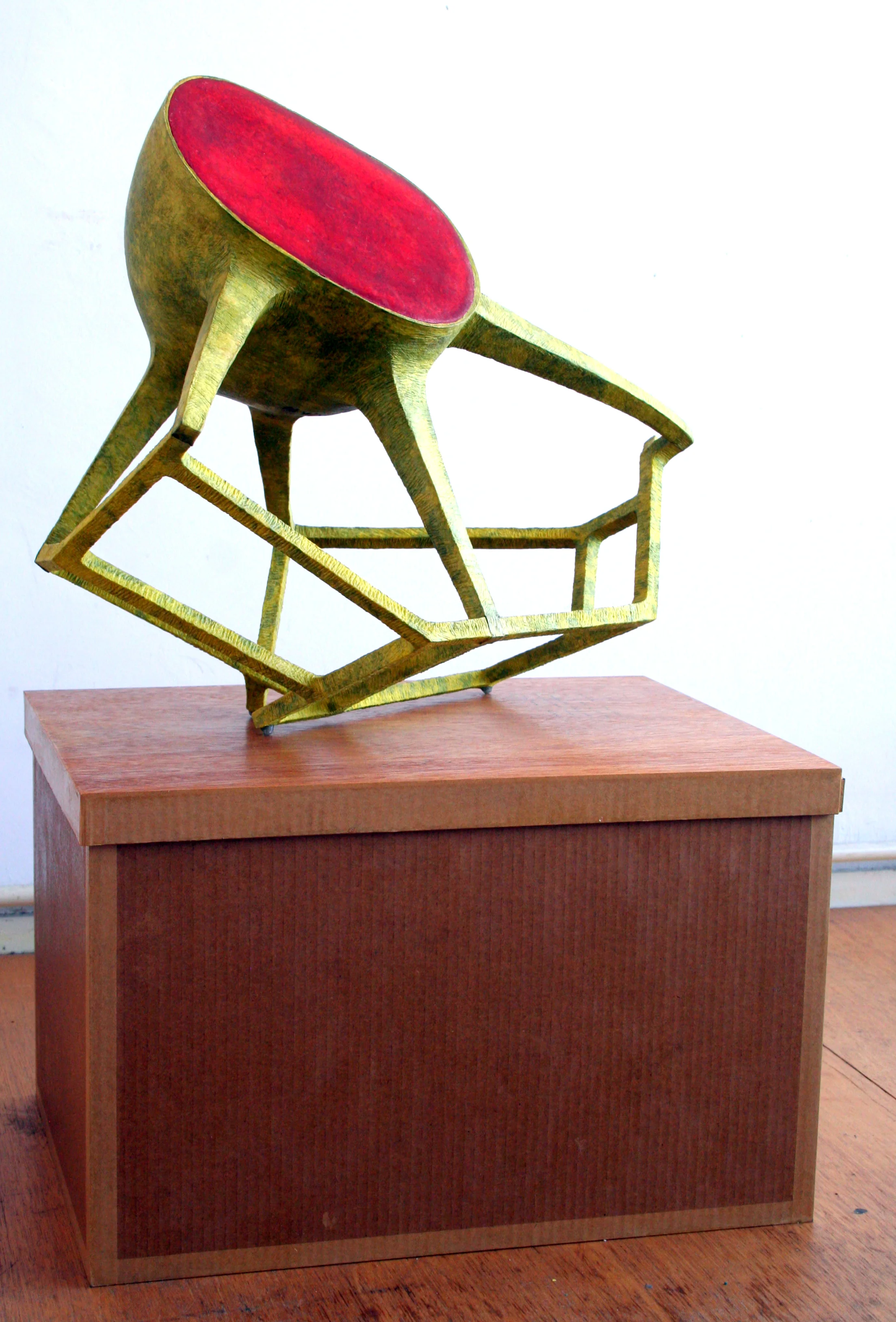 Untitled 2002 - 2005, newspaper, leaflets, inorganic household waste, wax. 38 x 53 x 33 cm. (ex. box/pedestal). Private collection. Photo: J. van Mildert.