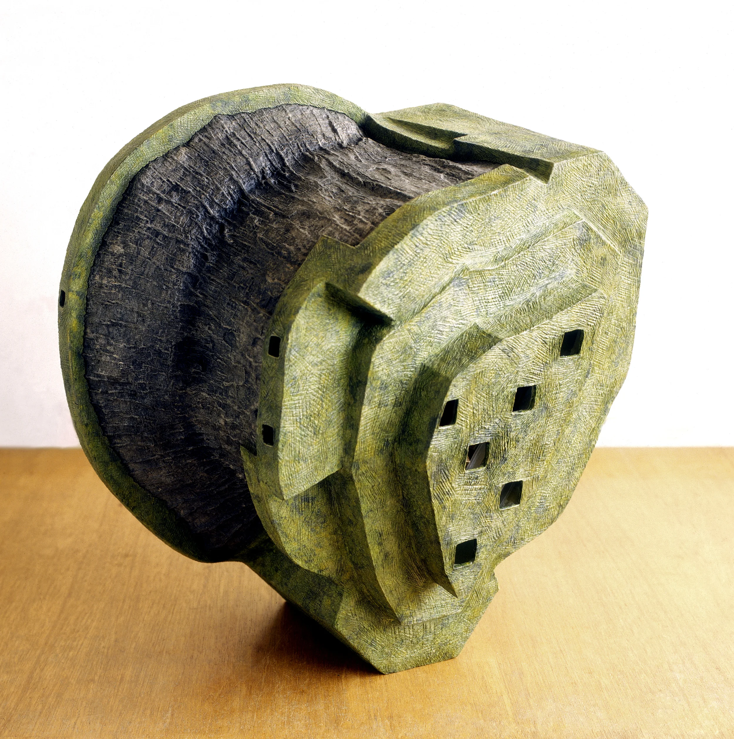 Untitled 2003 - 2004, newspaper, leaflets, inorganic household waste, ashes, wax. 70 x 67 x 48 cm. Photo: W.Vermaase.