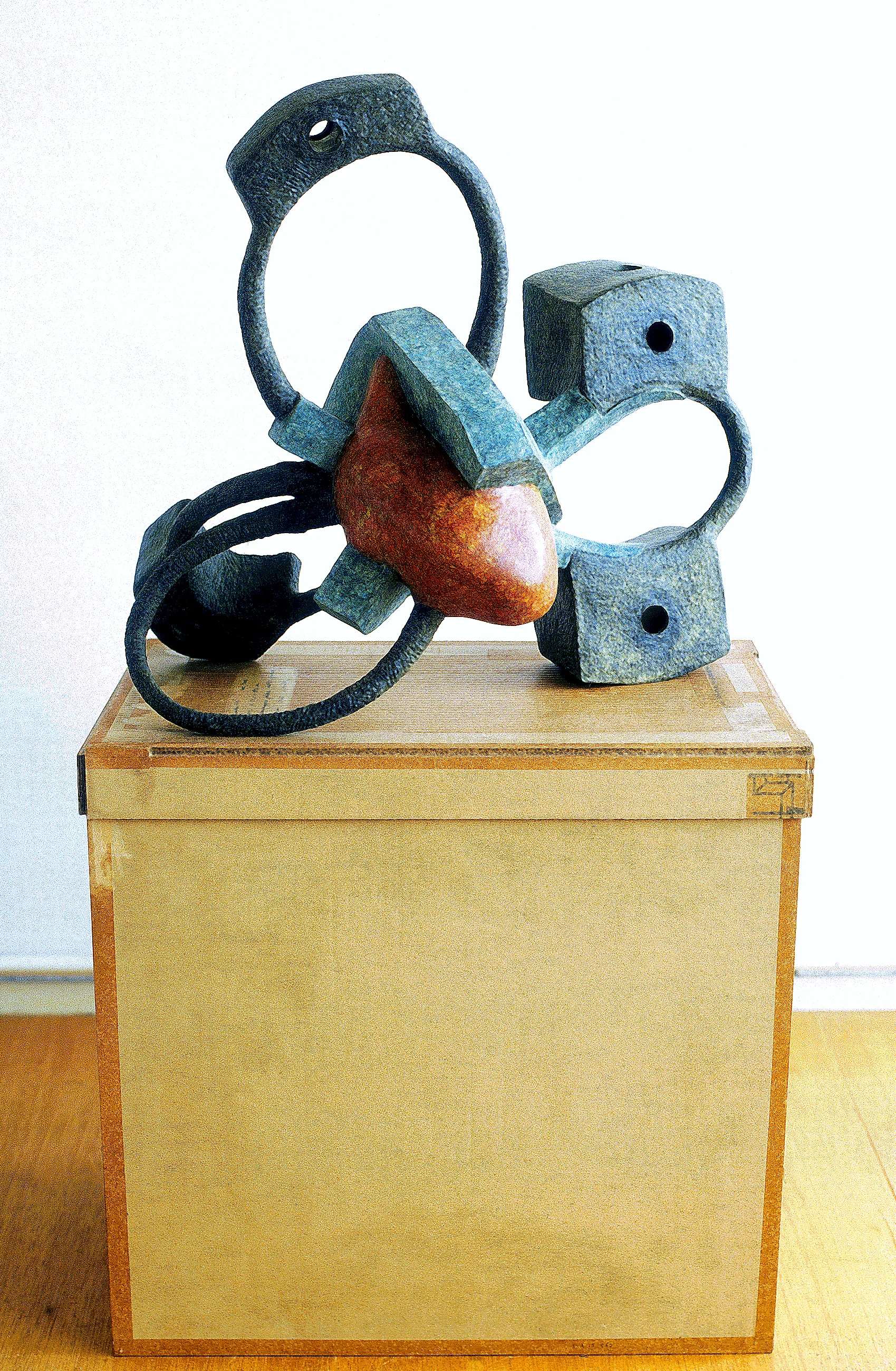 Untitled 2002 - 2003, Newspaper, leaflets, inorganic household waste, wax. 52 x 55 x 34 cm. (ex. box/pedestal). Private collection. Photo: W.Vermaase.