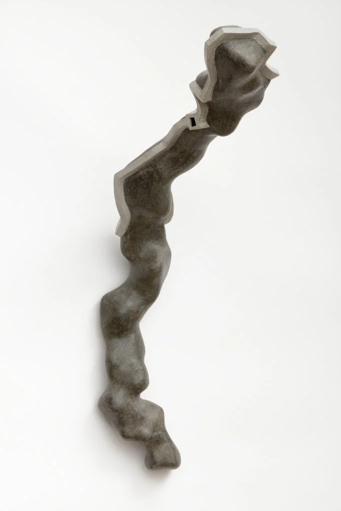 Untitled 2016-2017, Newspaper, reused cardboard and printer paper, inorganic household refuse, votive candle residue. 95 x 26 x 70 cm. Photo: W. Vermaase.