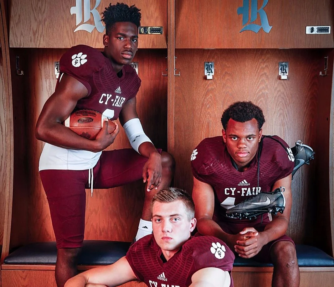 Cy-Fair Seniors Erick Hallett (left) Cam Arnold (center) Trenton Kennedy (right)