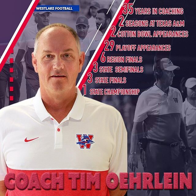 ‪After 35 years as a football coach, Westlake&rsquo;s Tim Oehrlein is retiring. Congratulations on a phenomenal career and enjoy your next chapter! #GoChaps | #ThanksCoach ‬
