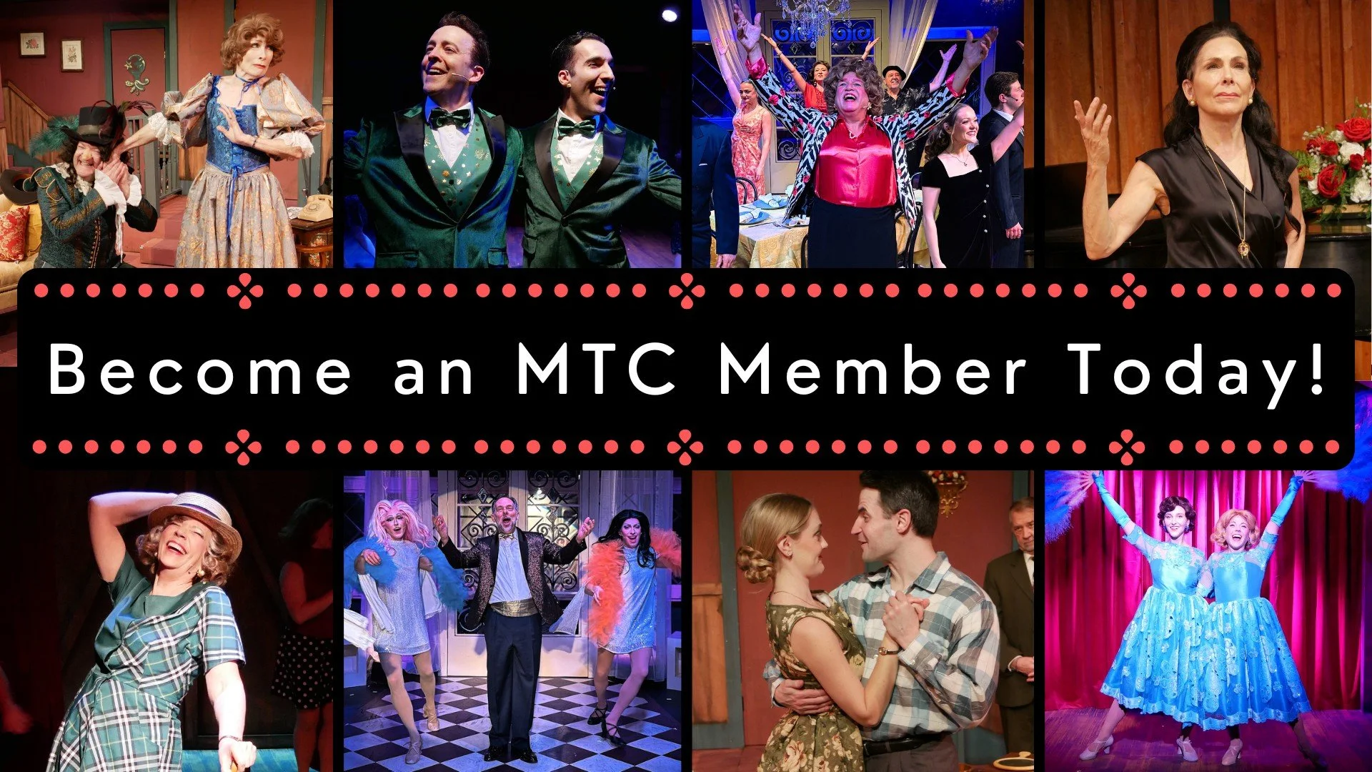 ⭐SUPPORT MTC THIS SEASON AND GET GREAT BENEFITS IN RETURN!⭐

Support MTC this season with an MTC Membership! MTC Memberships are your way to support MTC MainStage and the upcoming 2025/2026season through a tax-deductible donation. Every Membership le