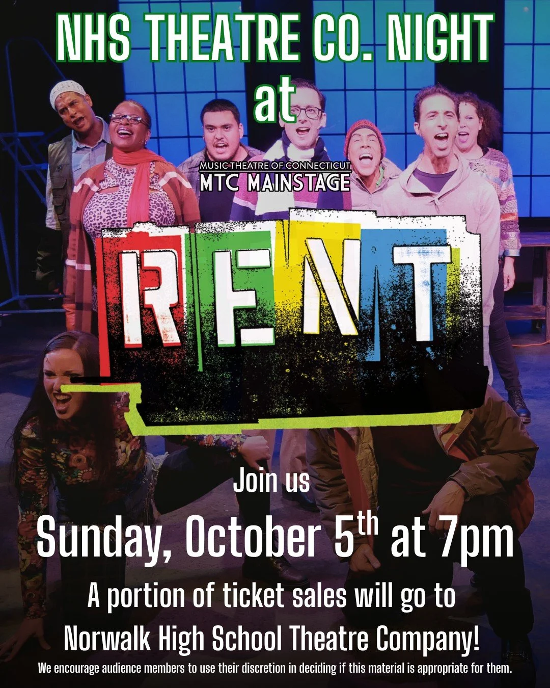 🕯️SUPPORT THE ARTS IN SCHOOLS!🕯️

Experience the groundbreaking musical RENT, featuring a cast of Broadway and other professional actors, while supporting Norwalk High School Theatre Co.! At MTC, we believe theatre in schools isn&rsquo;t just impor