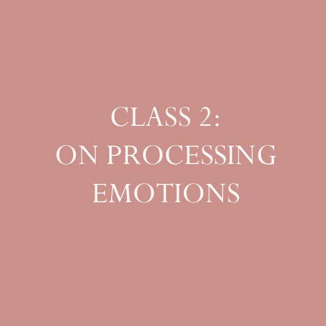 Class: On processing emotions
