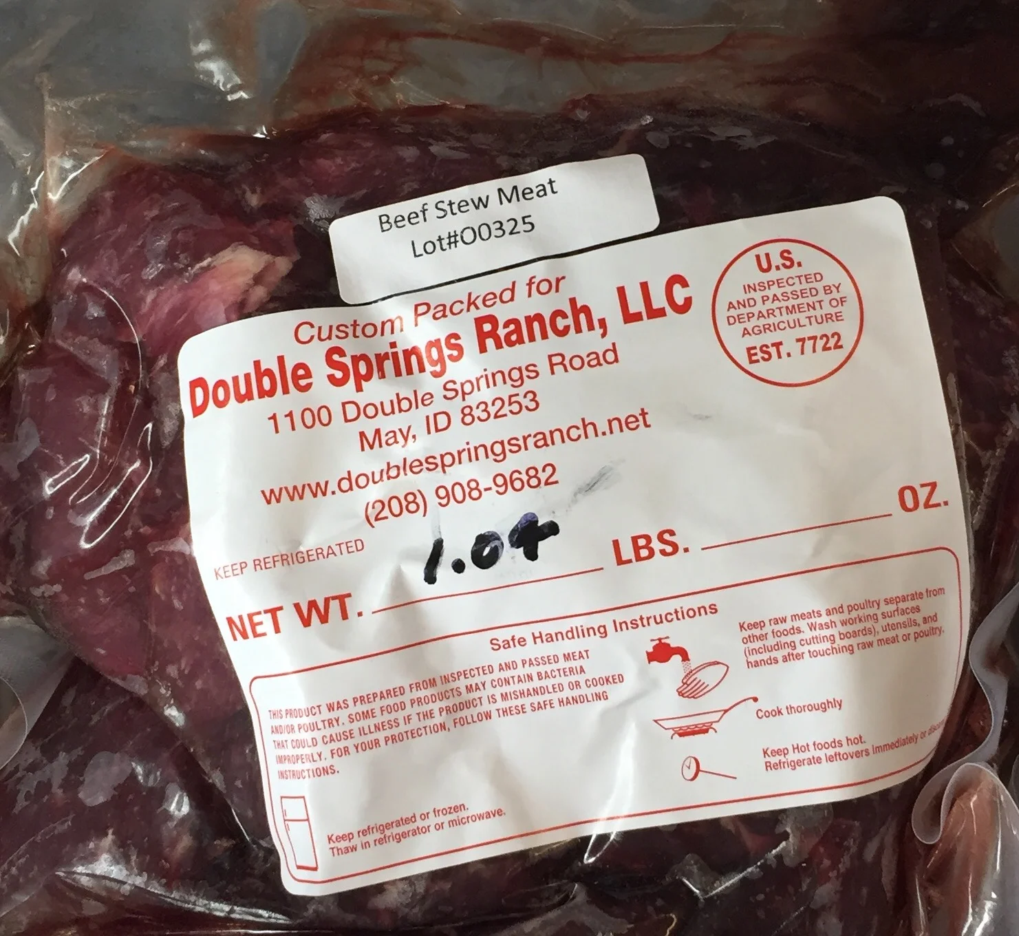 Very Local Beef Stew Meat