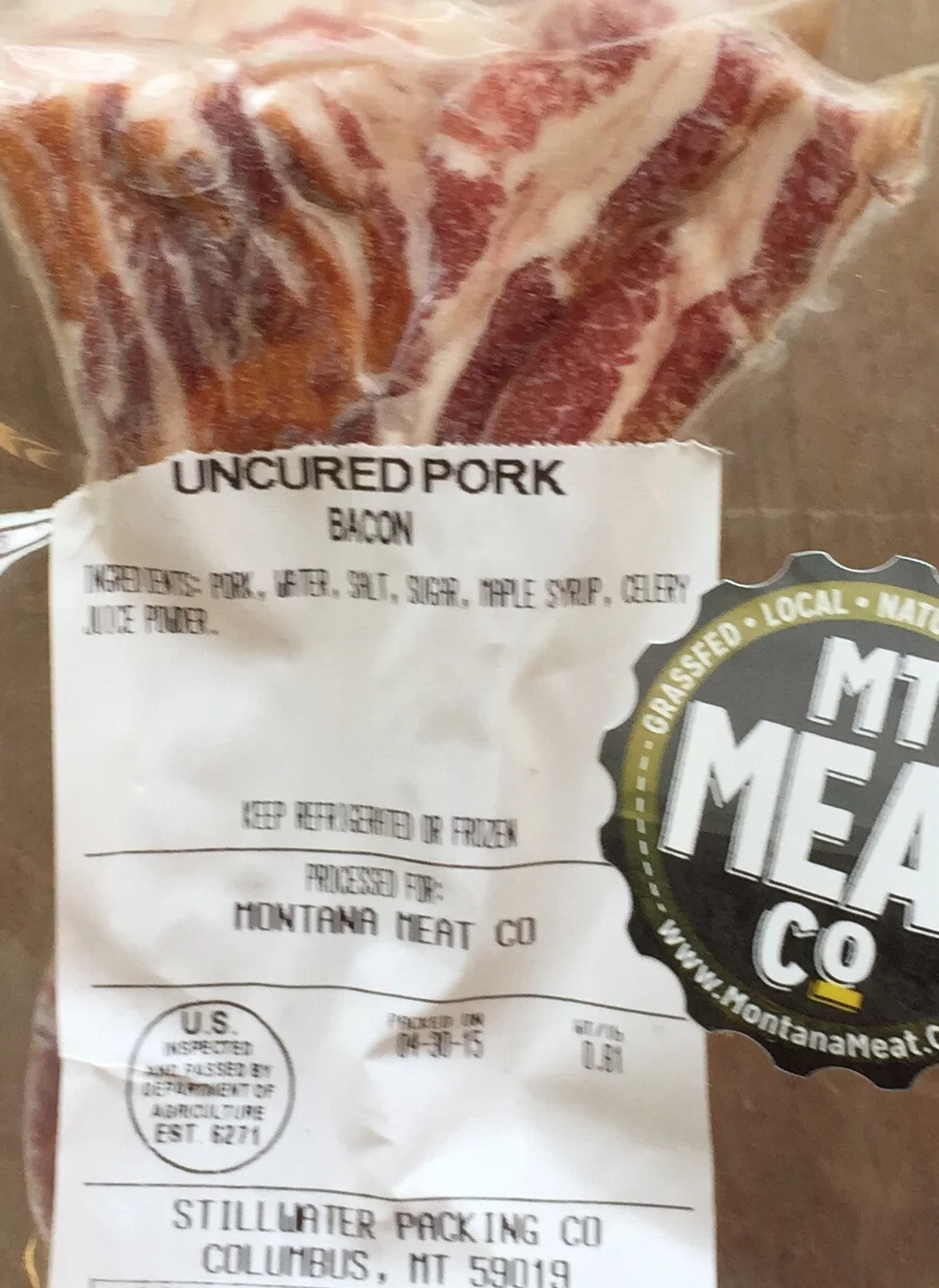 Uncured Pork Bacon