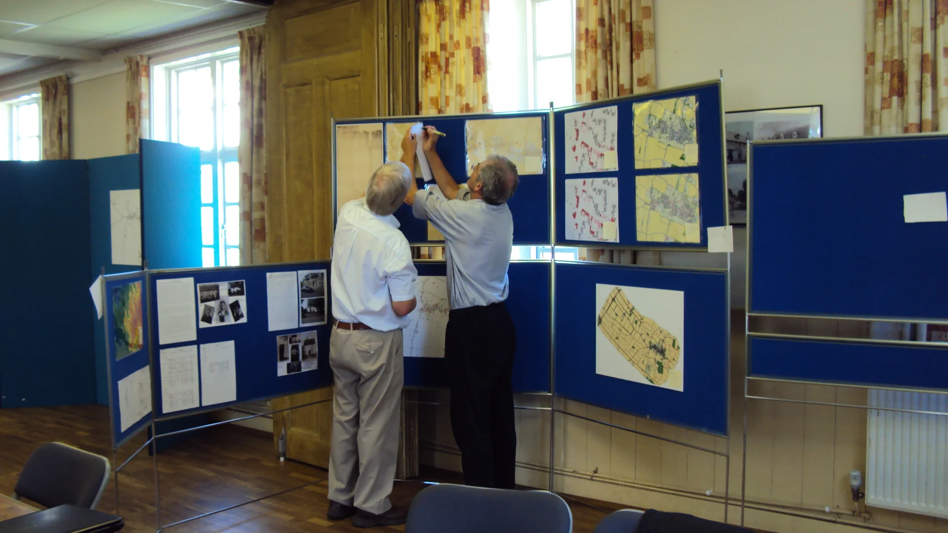 Setting up our stand at the Balsham Feast, 2014