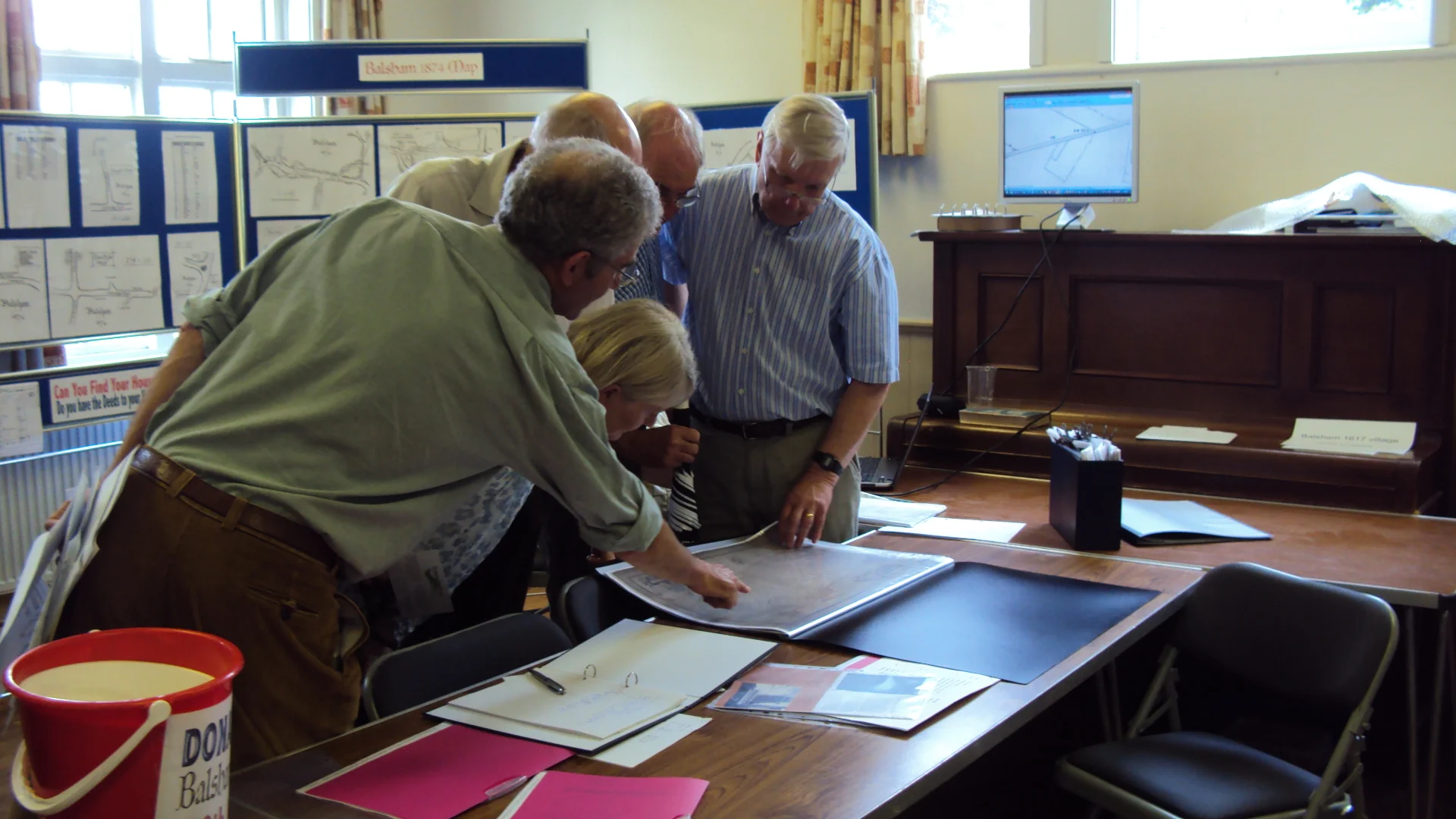 Ian and Larry show off the 1617 map