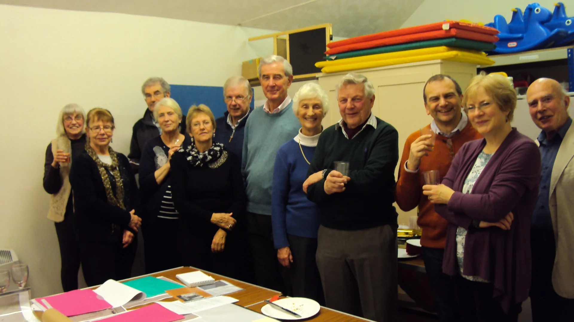 Some members at the December Meeting