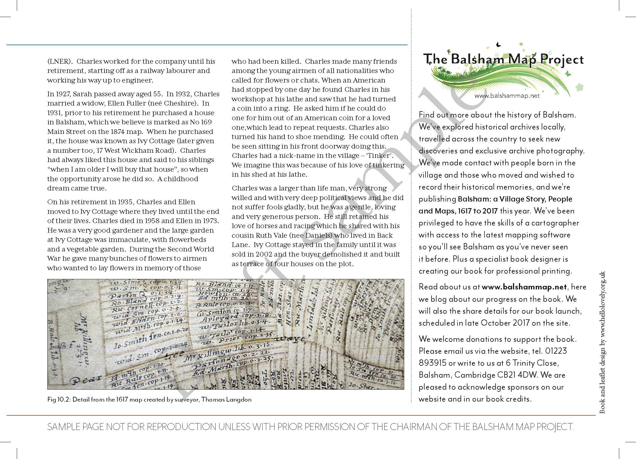 Second page from our book showing one of the maps 