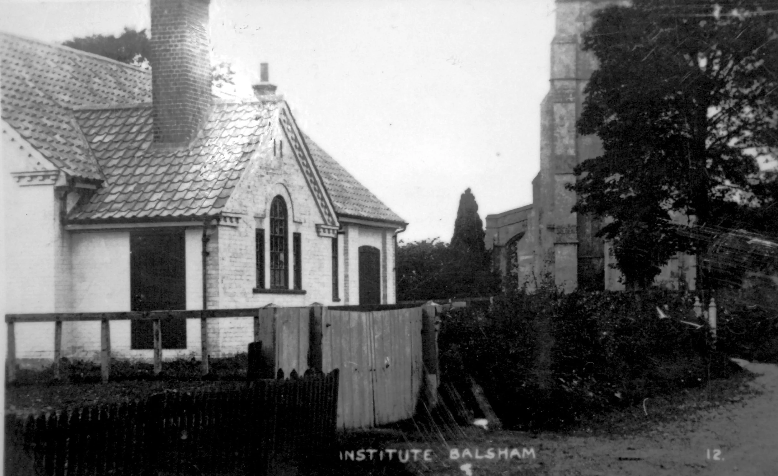 A postcard of the Institute in Balsham