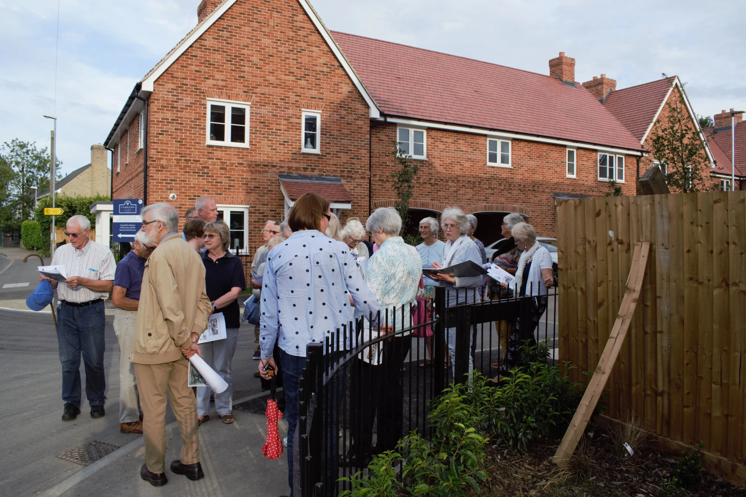 Outside the former site of KNS Agricultural Engineers, now a housing development named Farrier’s Yard
