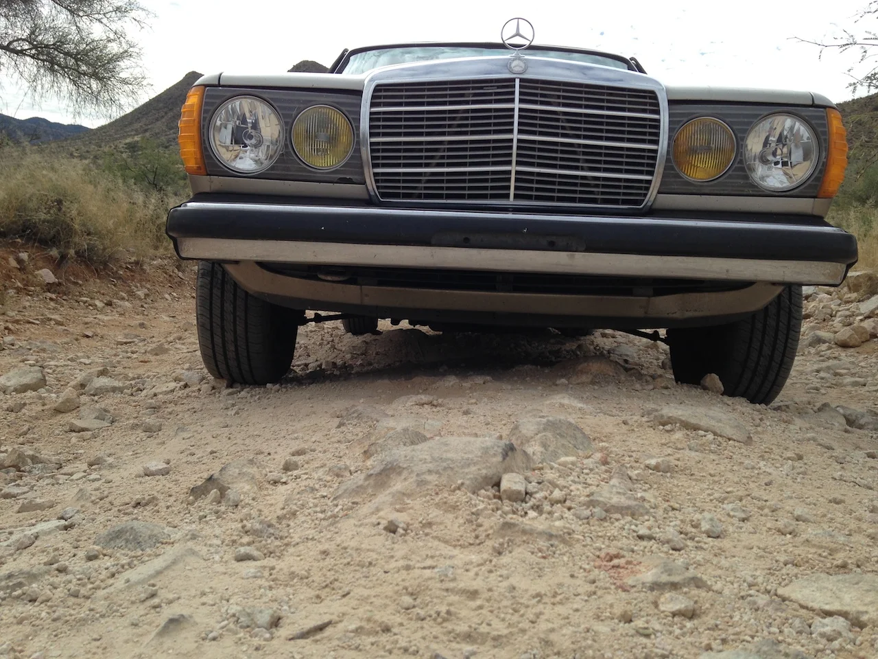 Bad line - tires in the low spots.