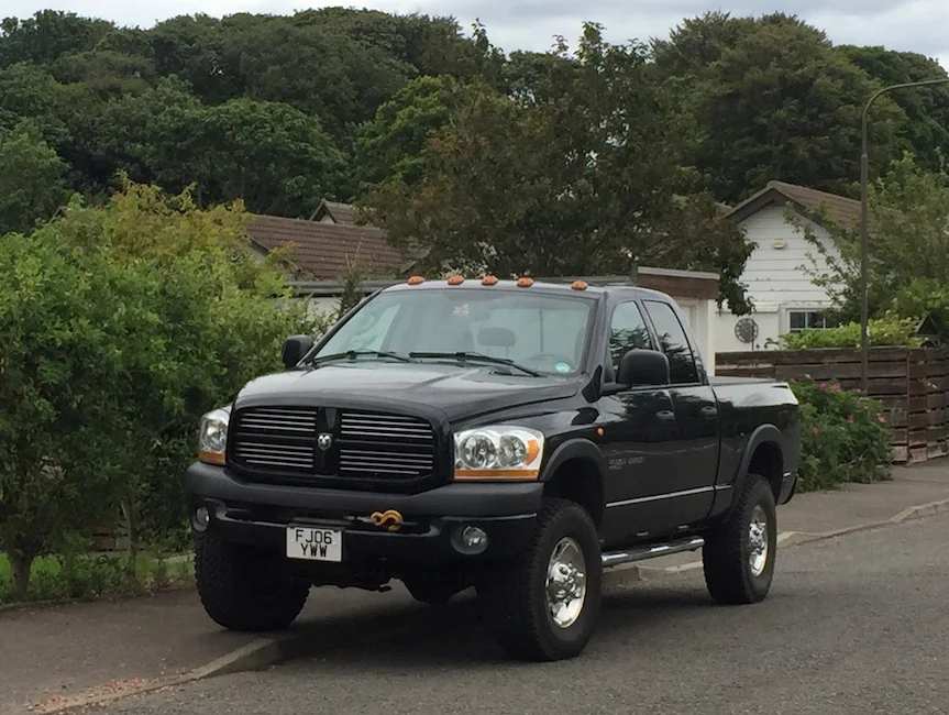Note, even, the 18-wheeler running lights on the roof. Duncan, Duncan . . .