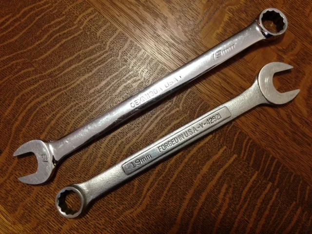 A fully polished wrench (above) is easier to keep clean than one with a blasted finish.