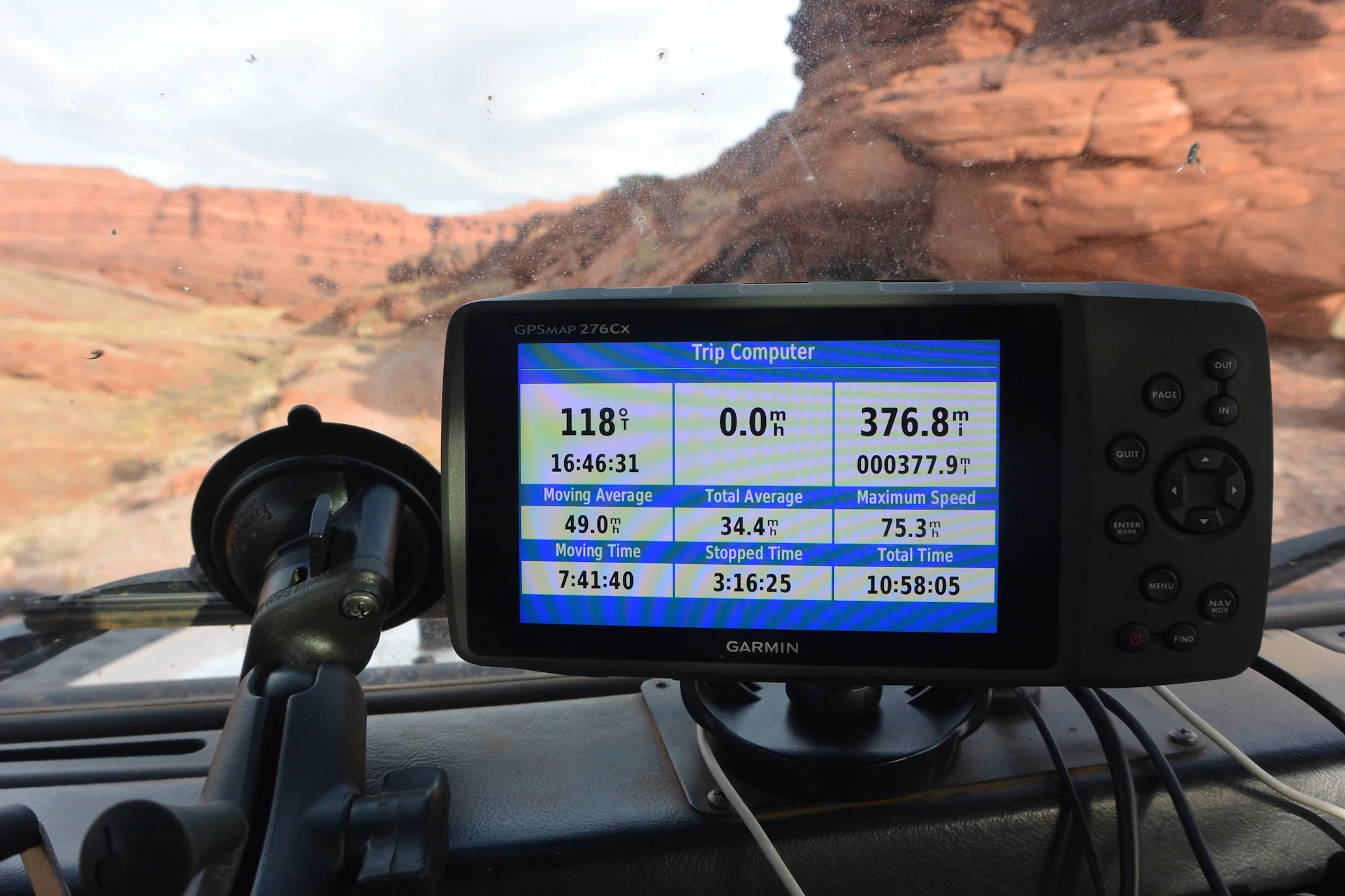 The trusty trip computer is still there, perfect for dead-reckoning navigation