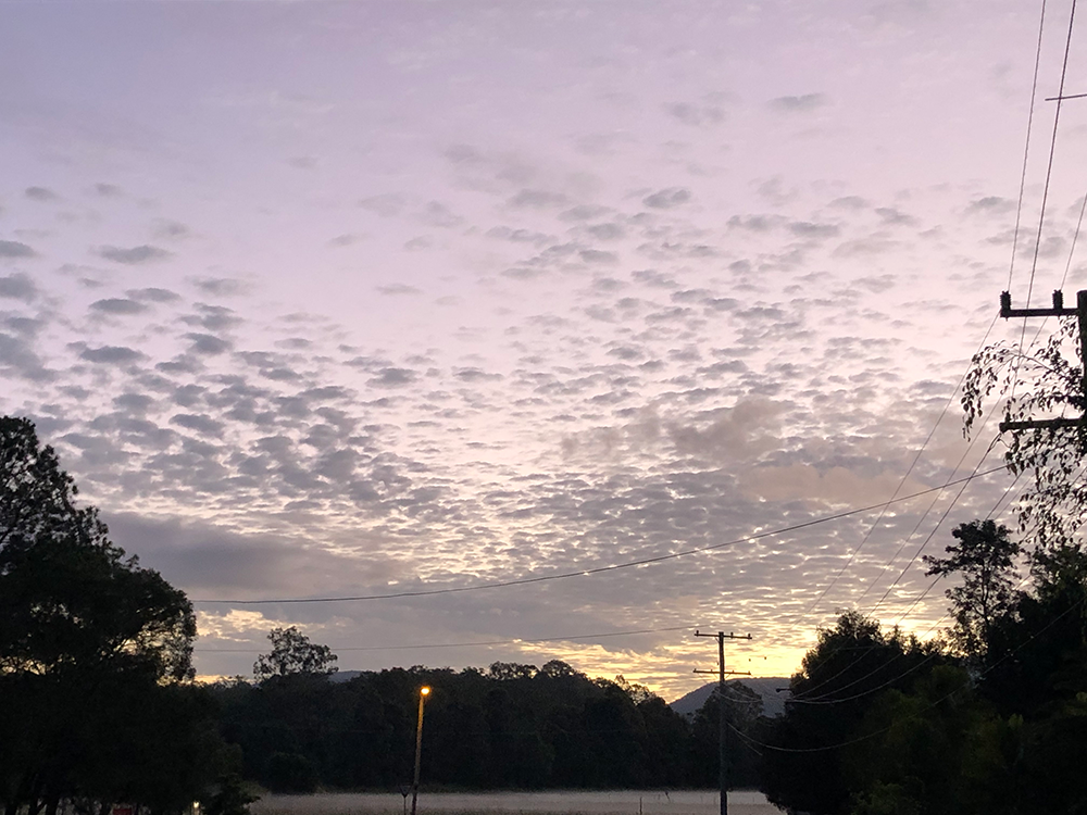  Altocumulus at sunset, Samford, QLD, by Bethan Burton 
