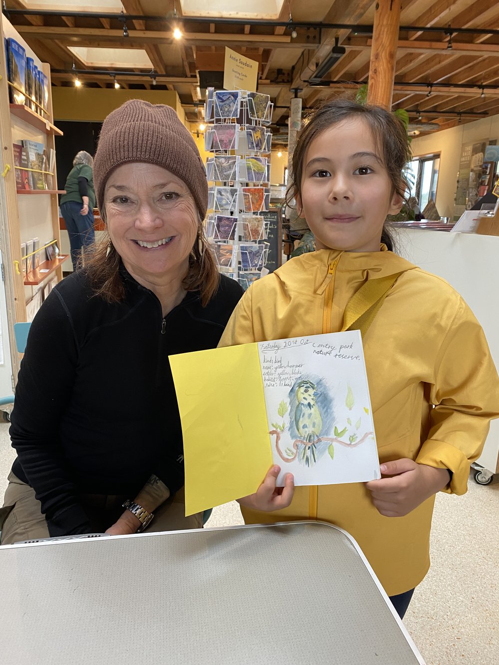 Young explorer and nature journaler at Fairlight nature journaling class.