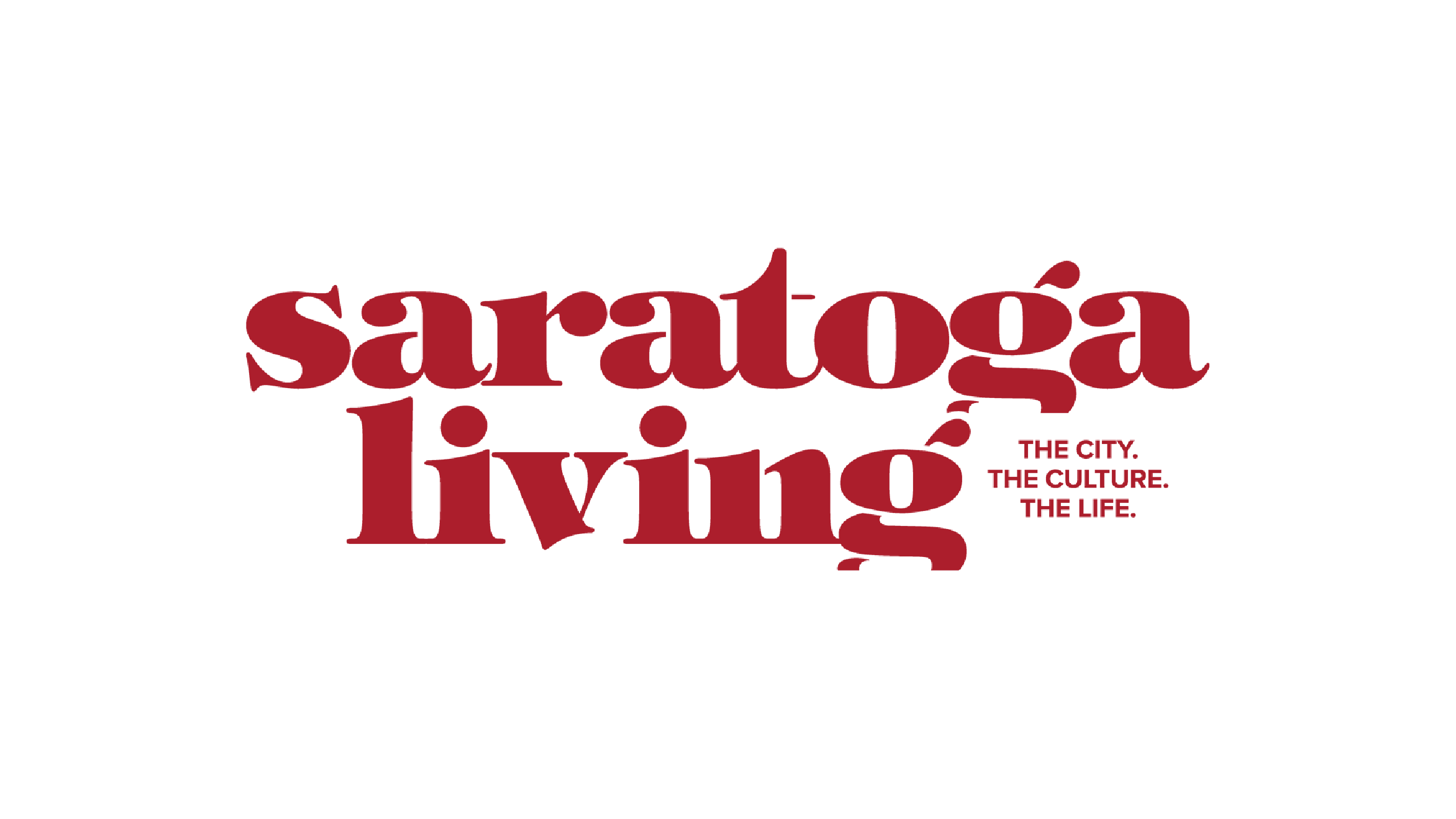 Text graphic reading 'Saragosa living: The city, the culture, the life.' in bold. Black background, red and white text.