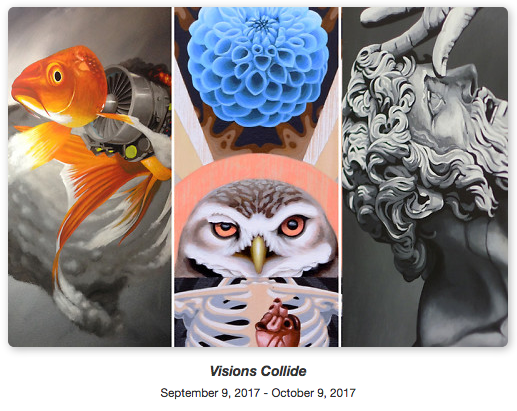 Three-artist show with friends Robert Bowen and Monty Guy at Luna Rienne Gallery , 3318 22nd St. SF