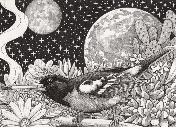 ink on paper (2022) 5"x 7"