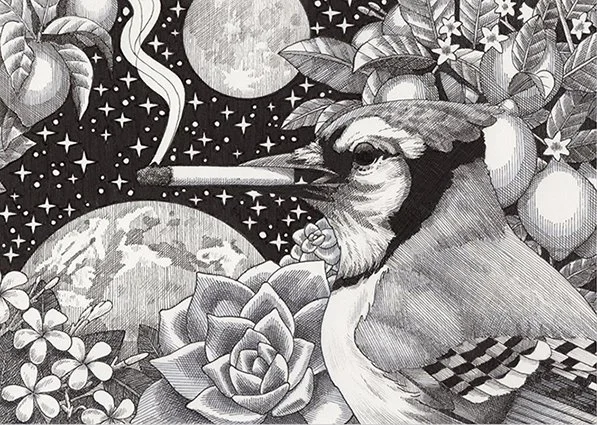 ink on paper (2022) 5"x 7"