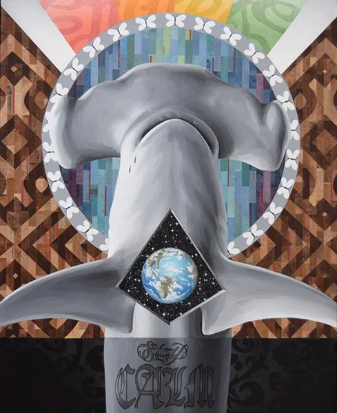 mixed media on canvas