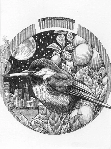 ink on paper (2023) 5"x 7"