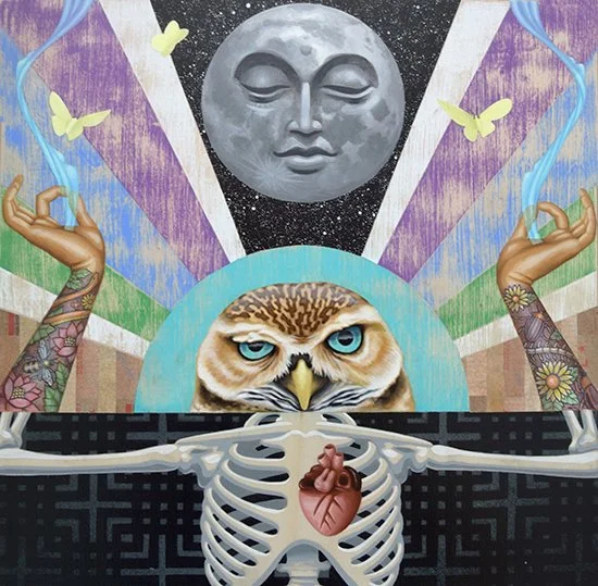 Mixed media on panel