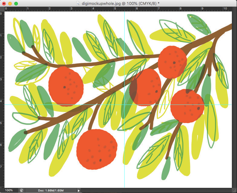 Digital mockup - 8.5 x 11 divided into fours