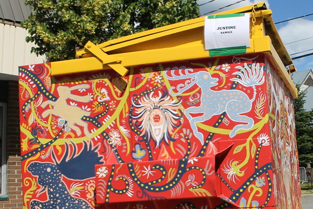 Example dumpster mural