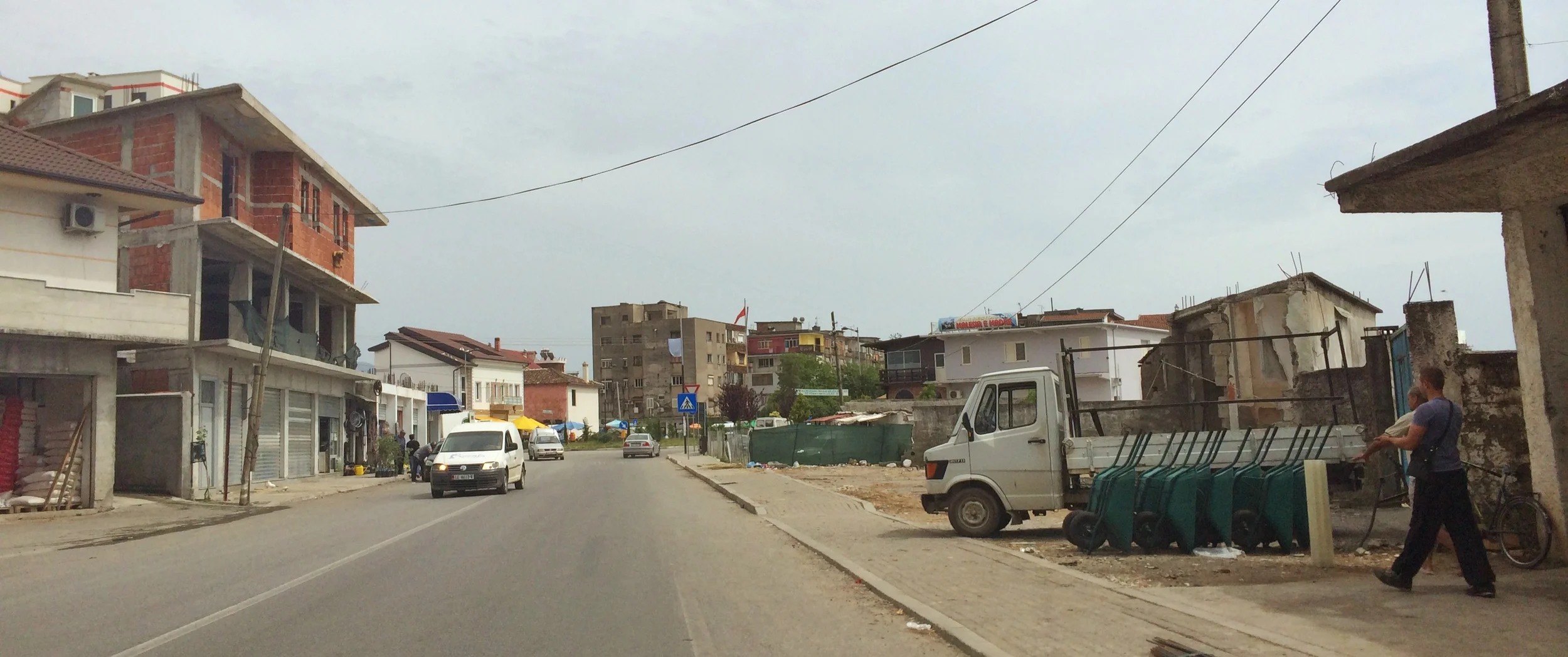 Your average Albanian town. One of the nicer ones as I was happier getting my phone out.