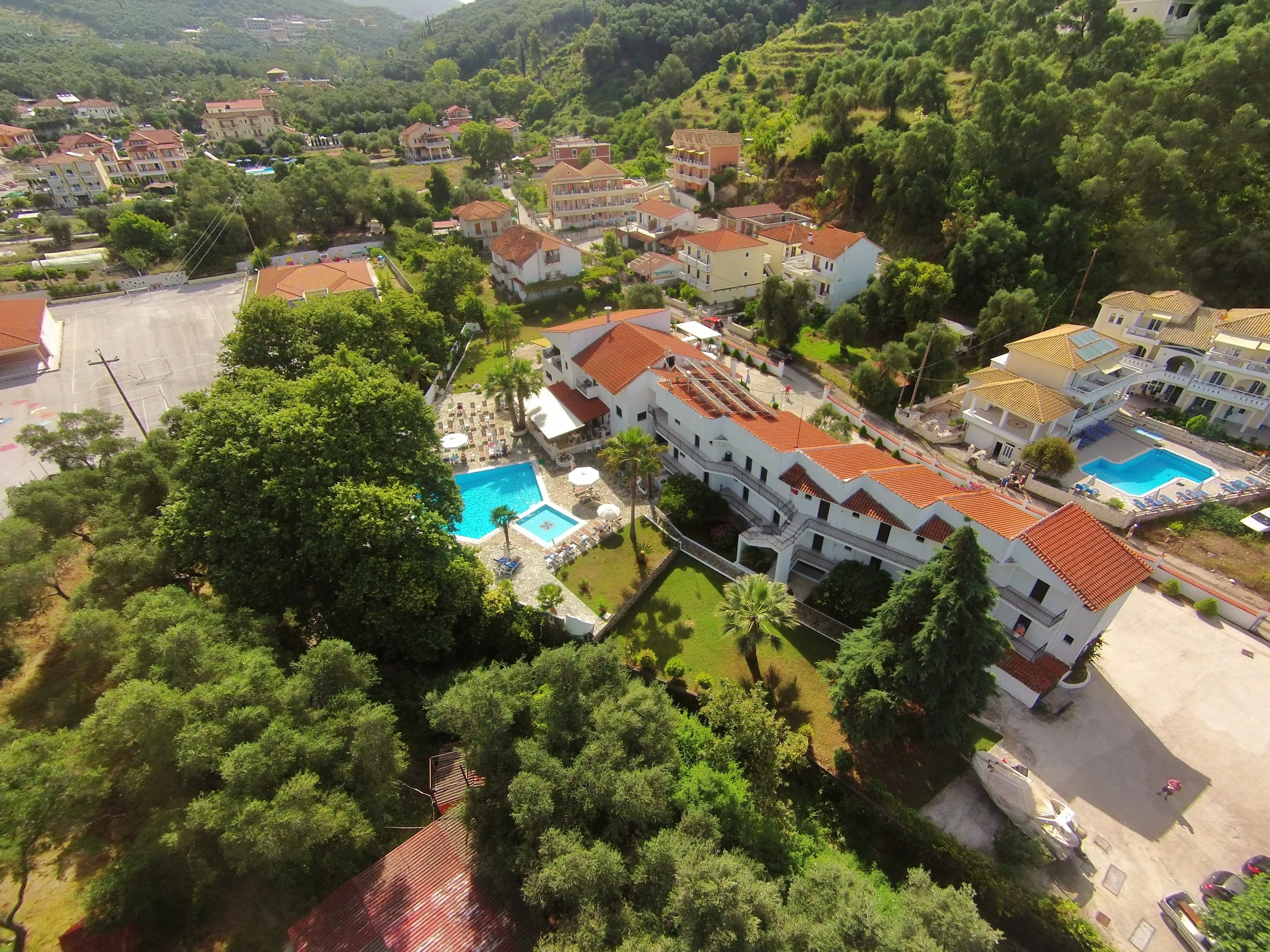 The Alfa Hotel in Parga. Fantastic place and I recommend it to anyone. Just don't bother with Albania first.