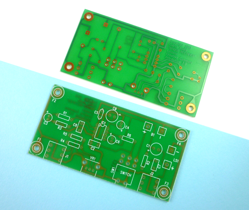 Last year's board (not designed by me!). A pretty standard, square, single-layer PCB. I was really happy that Calrec approached me to design something "different" this year.
