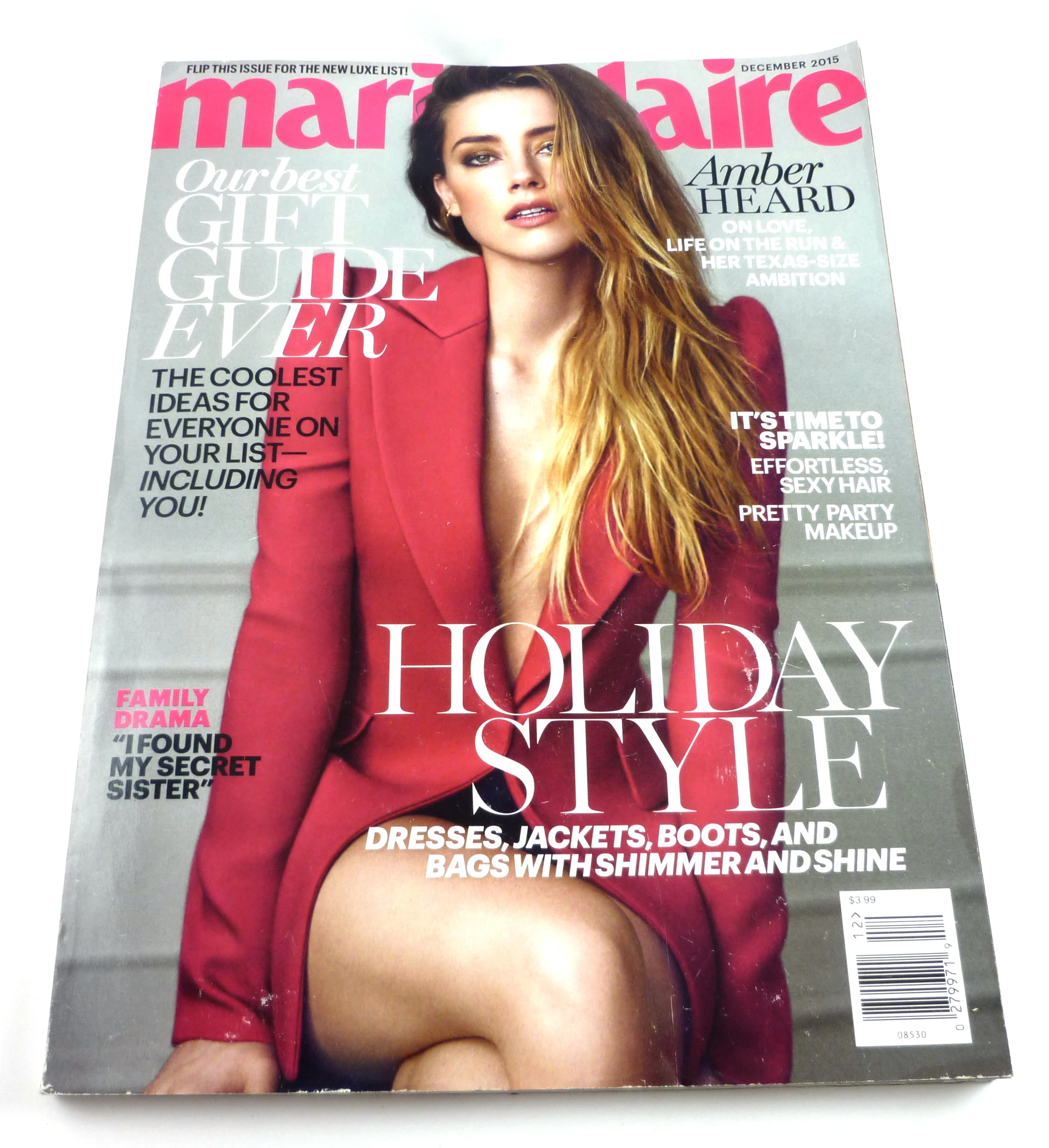 The work appears in the December 2015 issue of Marie Claire US