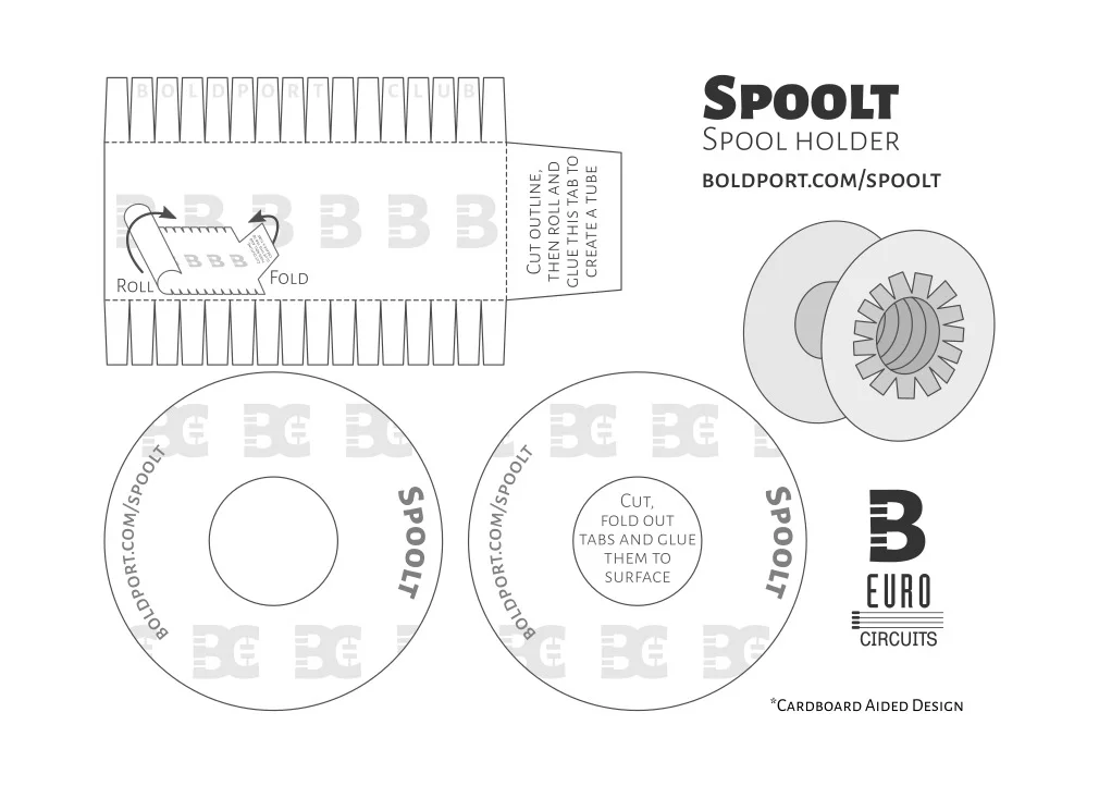Make a card spool. A printable PDF is available here .