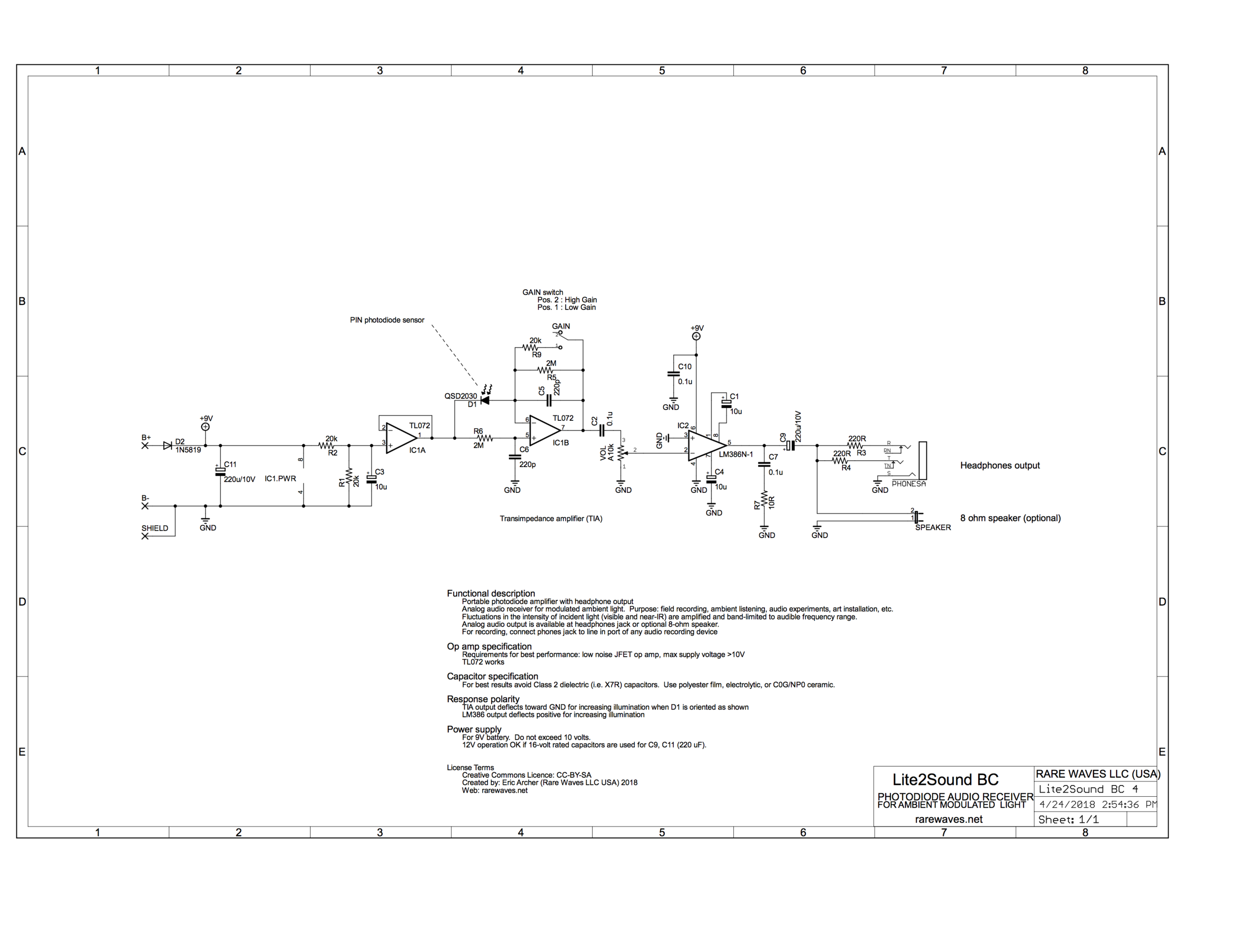 Schematic of Lite2Sound BC | PDF